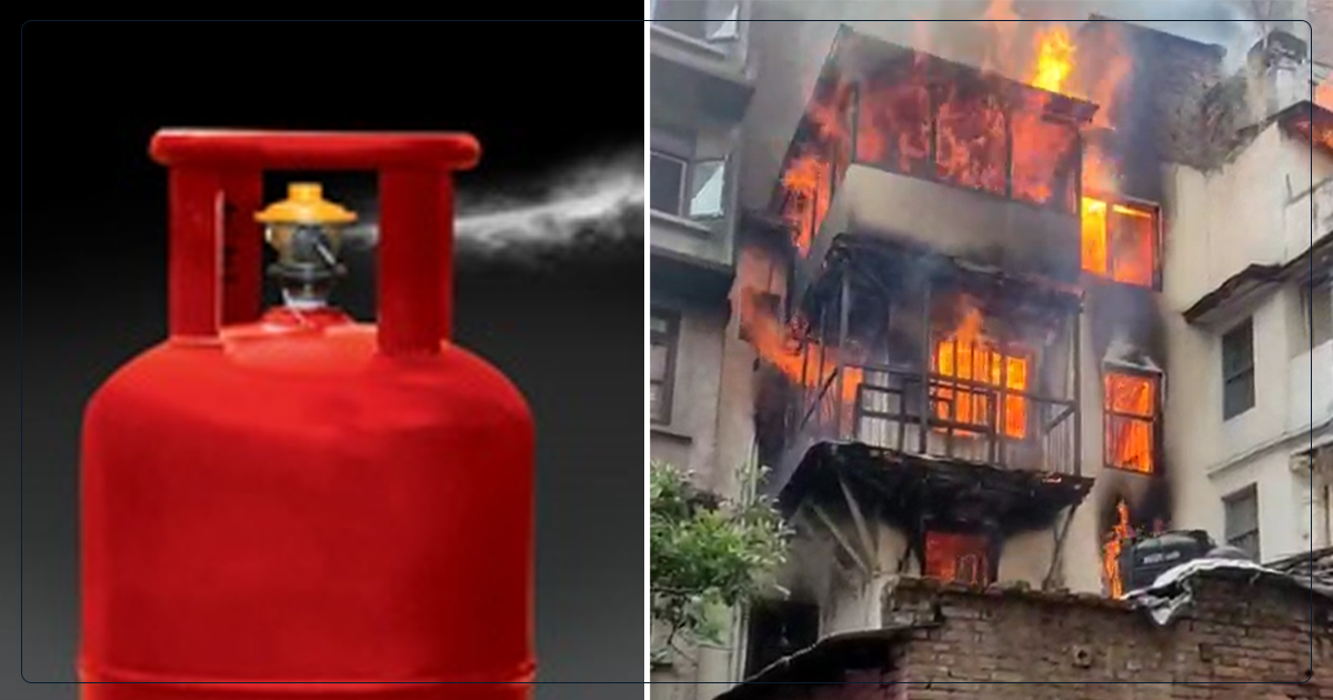 ग्यास चुहिएर मखनटोलमा आगलागी, एक जनाको मृत्यु
