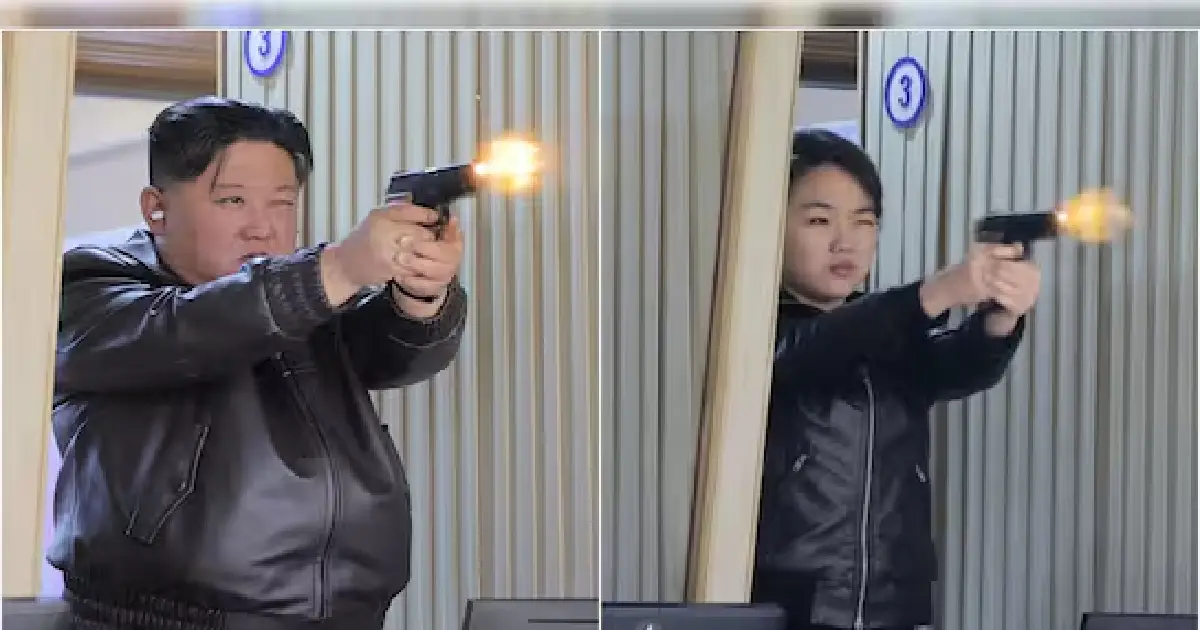 किम जोङ र छोरीले गरे नयाँ पेस्तोल परीक्षण