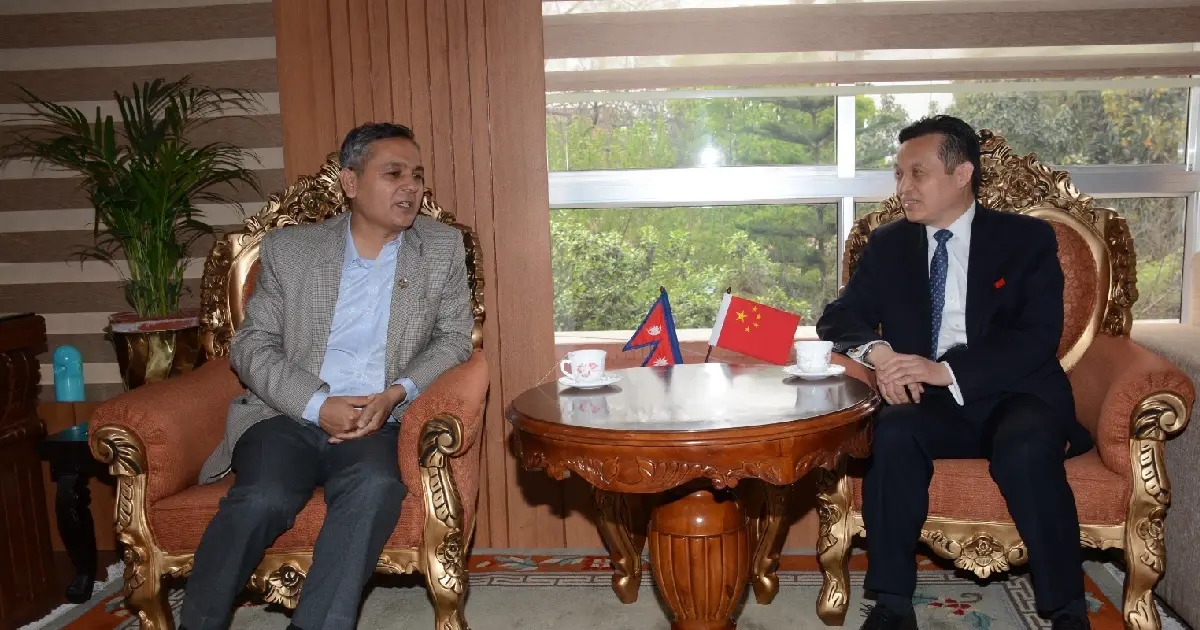 गृहमन्त्री र चिनियाँ राजदूतबीच भेटवार्ता : साइबर अपराध नियन्त्रण र सुरक्षा सहकार्यमा जोड