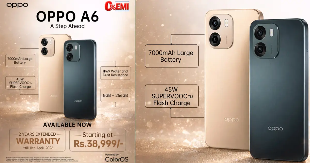 नेपालमा ओपो ए६ सार्वजनिक : ७००० एमएएच ब्याट्री र पानीभित्र फोटो खिच्न मिल्ने प्रविधि