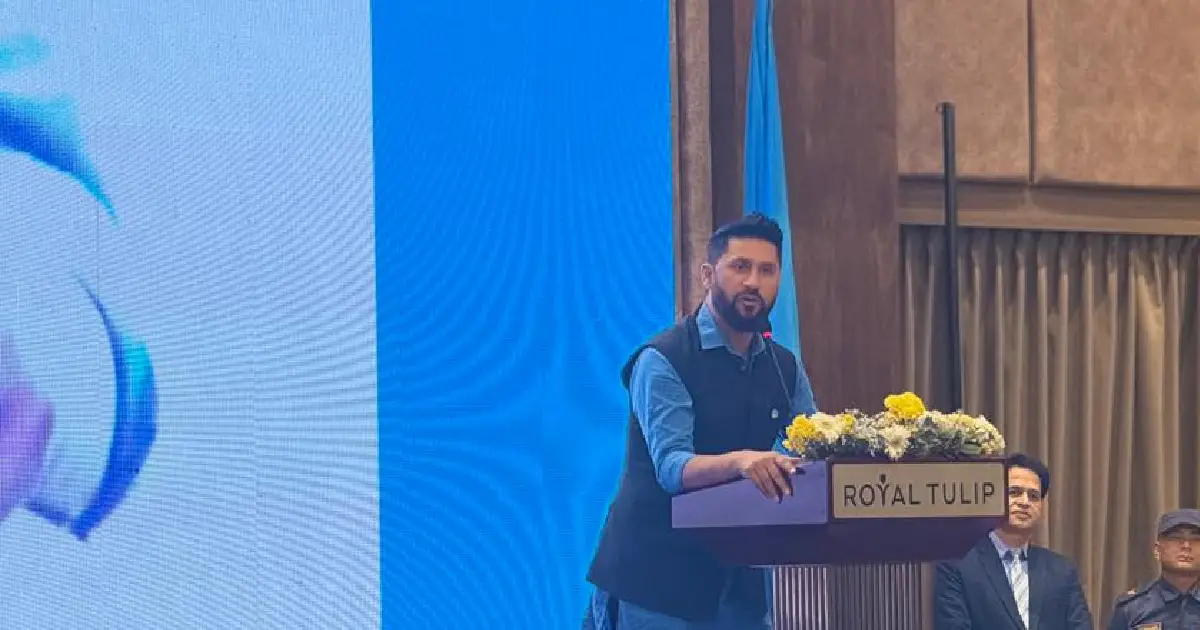 ग्वार्को पुगे सभापति रवि लामिछाने, समापन सत्रलाई सम्बोधन गर्दै