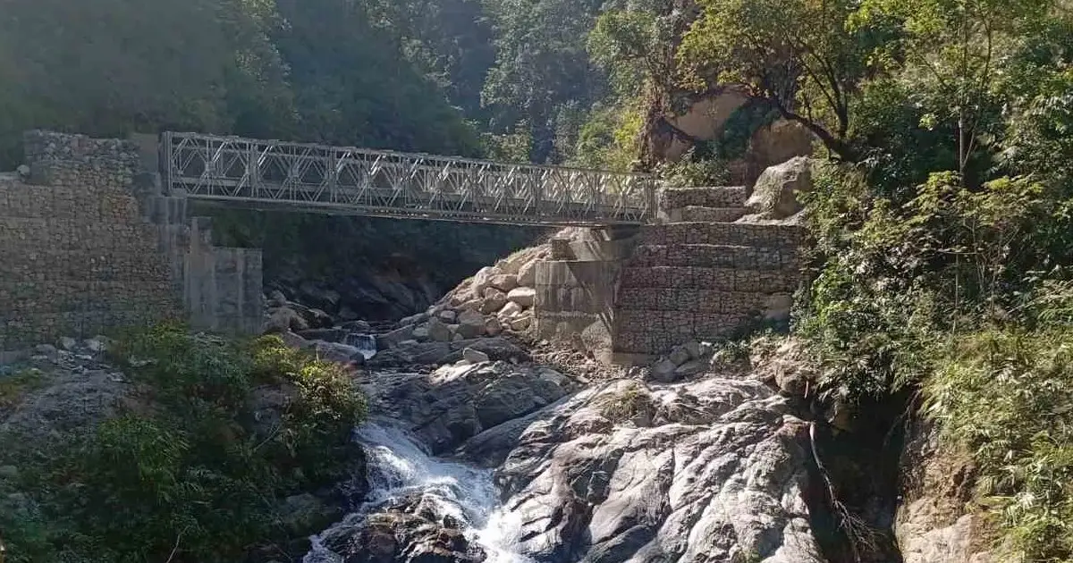 बेथानचोकको रतन खोलामा बेलीब्रिज निर्माण, काभ्रे र ललितपुरका नागरिकलाई आवागमनमा सहजता