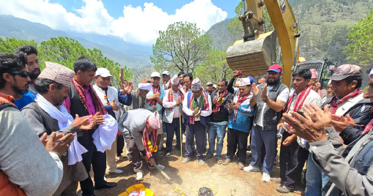 महावै गाउँपालिकाको प्रशासकीय भवन निर्माण सुरु, ५ करोड ५१ लाखको लागतमा साढे दुई तलाको बन्ने