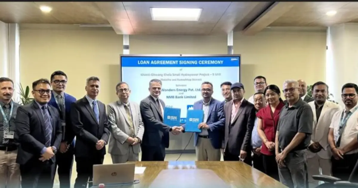 खिम्ती-घ्वाङ साना जलविद्युत आयोजनामा एनएमबी बैंकले १ अर्ब २४ करोड ऋण लगानी गर्ने