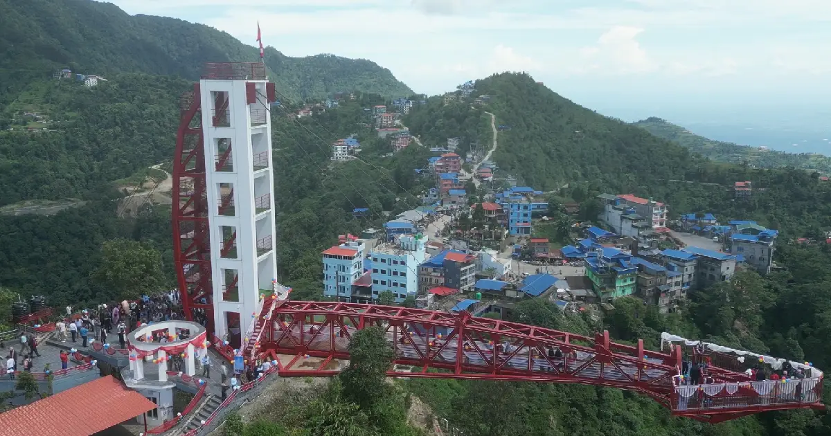 भेडेटारको ‘स्काइवाक’ नयाँ पर्यटकीय हब, दुई वर्षमै भित्र्यायो तीन लाख पर्यटक