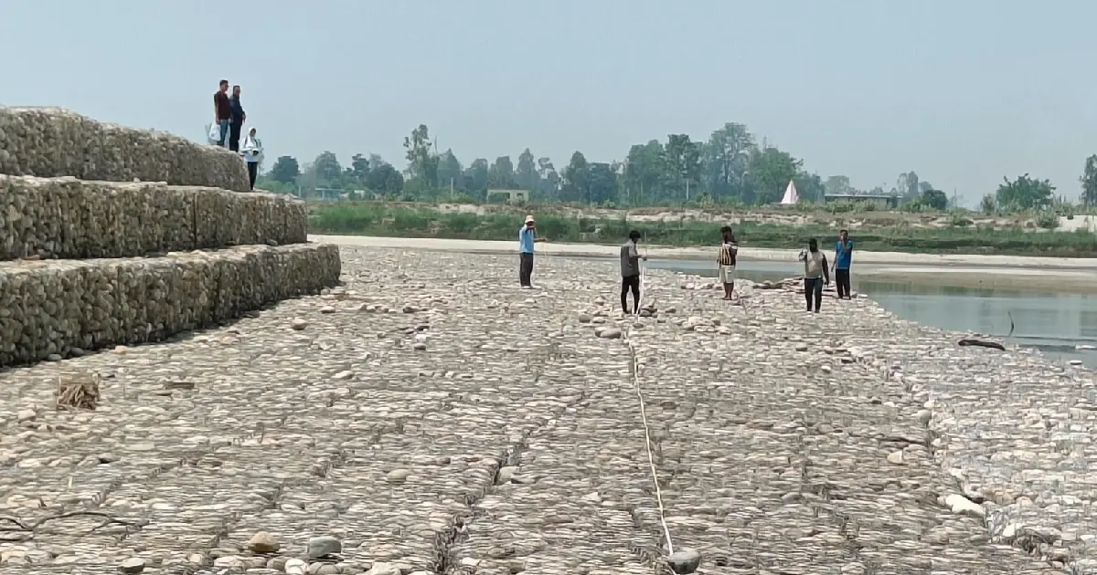 महाकाली नदीमा ११ करोड ६५ लाखको लागतमा १,२२० मिटर तटबन्ध निर्माण सम्पन्न