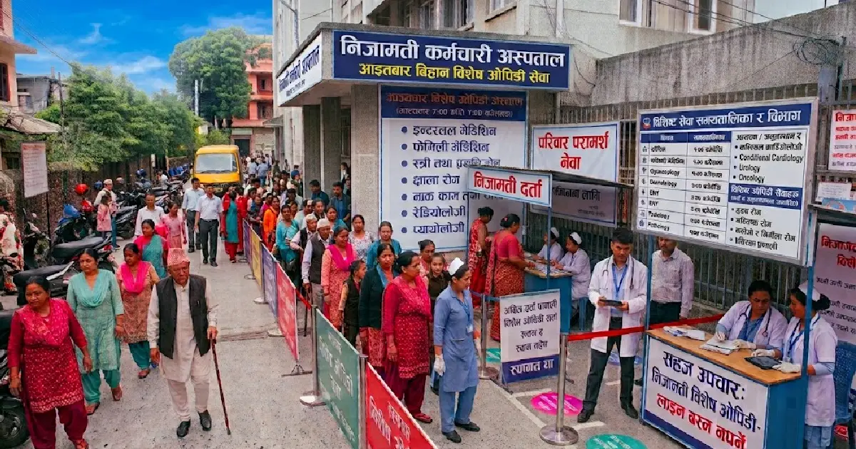 निजामती कर्मचारी अस्पतालमा आइतबारदेखि विशेष ओपिडी, लाइन नबसी उपचार पाइने