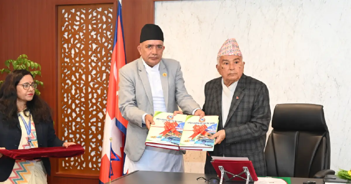 राष्ट्रपतिसमक्ष वित्त आयोगको वार्षिक प्रतिवेदन प्रस्तुत