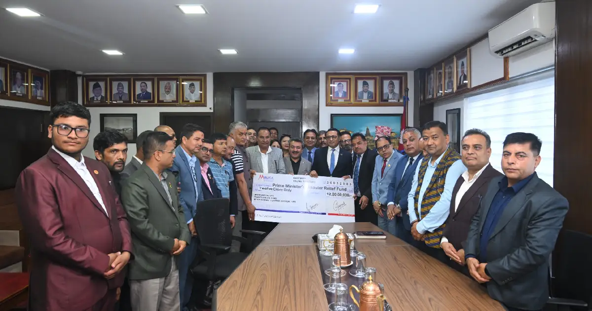 विपद् प्रभावितको राहतका लागि प्याब्सनद्वारा सरकारको कोषमा १२ करोड सहयोग