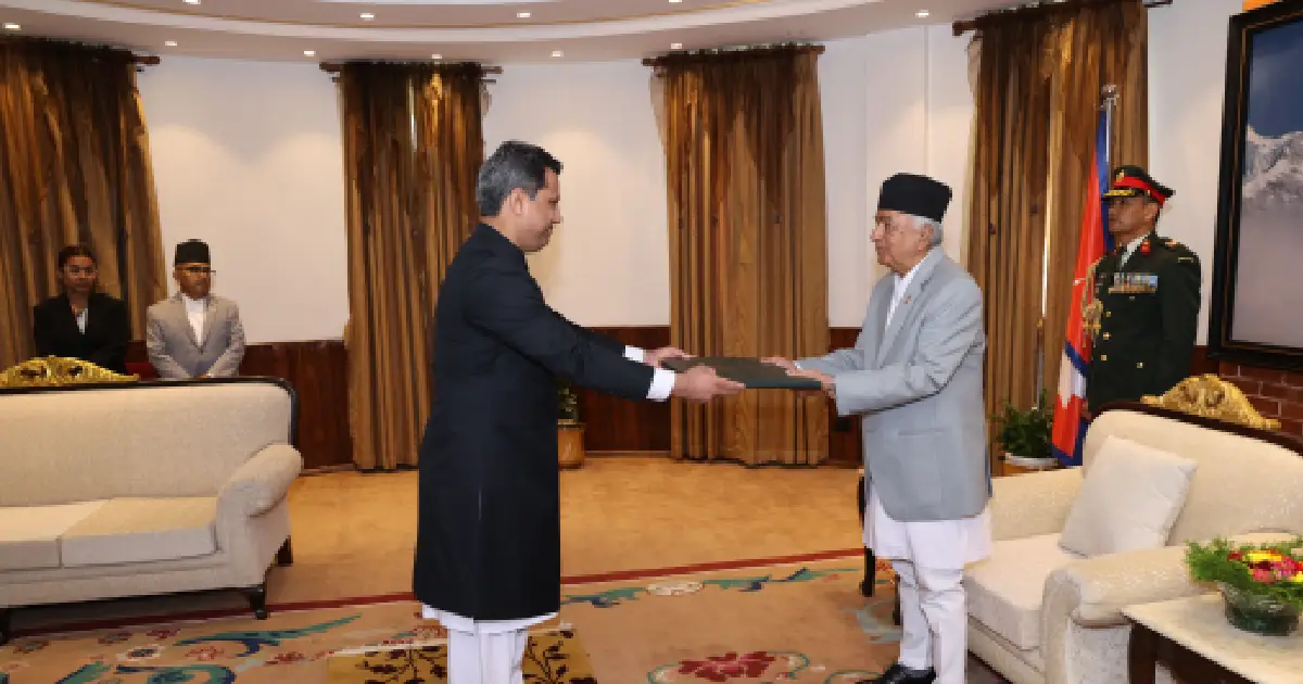 पाँच देशका नवनियुक्त राजदूतद्वारा राष्ट्रपतिसमक्ष ओहोदाको प्रमाणपत्र प्रस्तुत
