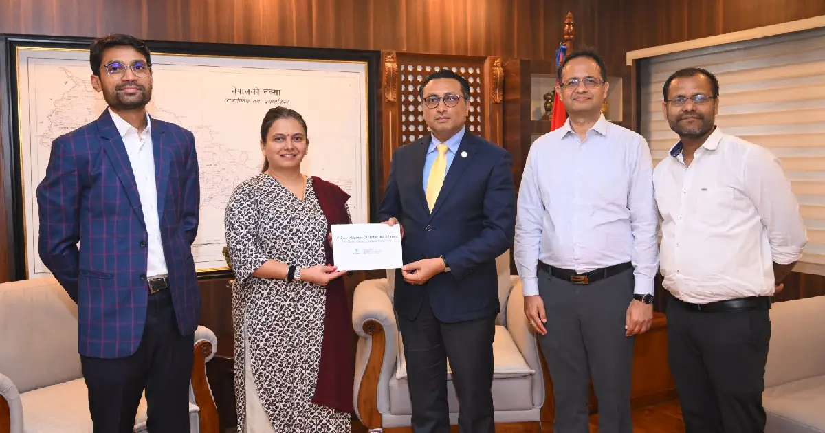प्रधानमन्त्री राहत कोषमा शंकर ग्रुपद्वारा ४ करोड सहयोग, अर्थमन्त्रीलाई बुझाइयो चेक